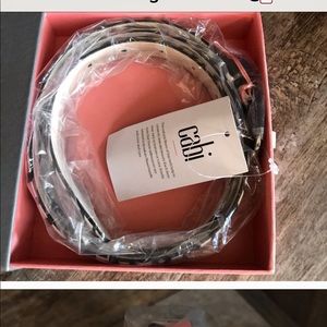 CAbi zebra print leather calf hair belt